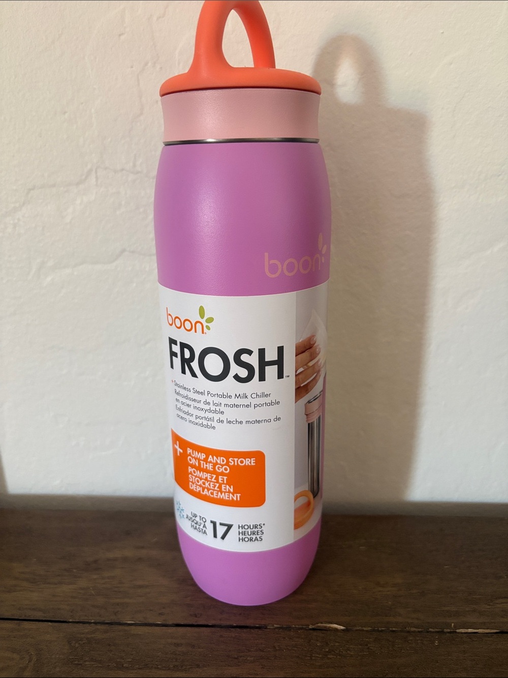 Boon Portable Milk Chiller - Pink and Orange